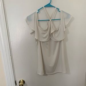 Size large, off the shoulder white shirt